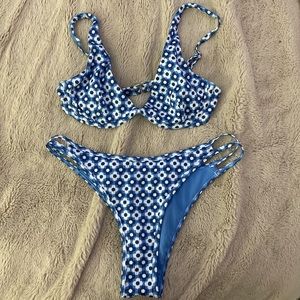 blue bikini set